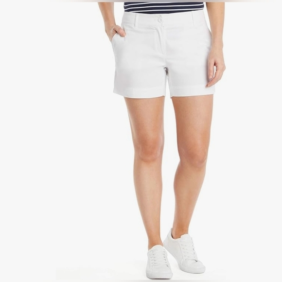 Nautica Pants - NWOT White Nautica Women's Comfort Tailored Stretch Cotton Solid Short | Size 12